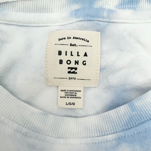 new Billabong Blue Tie Dye Lazy Way Sweatshirt US L - Picture 7 of 9